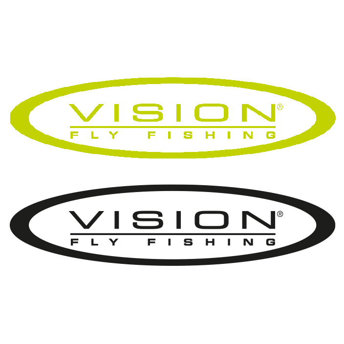 Vision Logo Double Sticker – Guide Flyfishing, Fly Fishing Rods, Reels, Sage, Redington, RIO