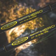 Both models of the Vision Hero DH fly rod by river