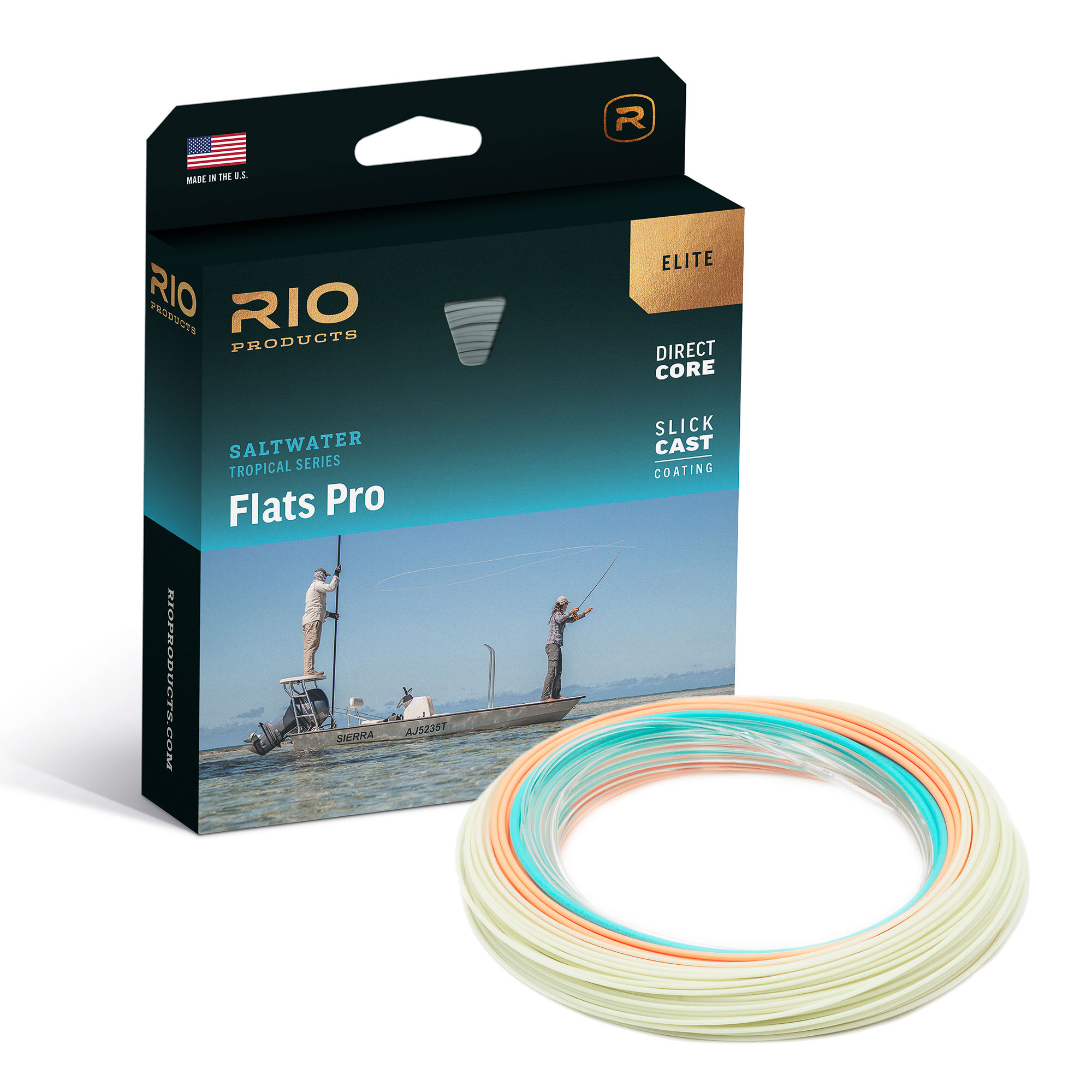Rio DirectCore Flats Pro 15ft Clear Tip Fly Line ALL SIZES FREE SHIPPING 