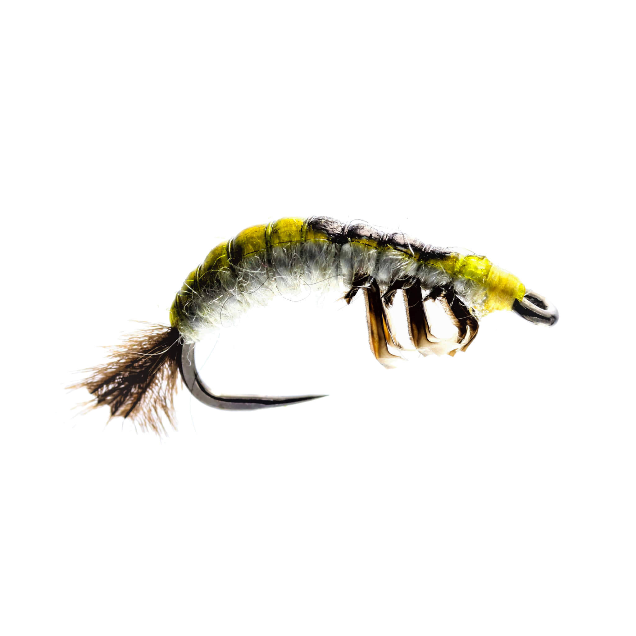 Weighted Hydropsyche Larva Bodies with Hooks - 6 pcs - FrostyFly