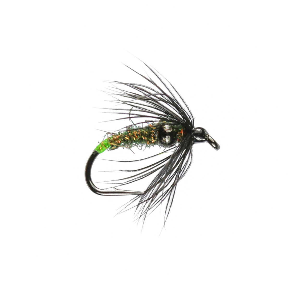 Caledonia Bead Black And Peacock Spider T-Bead - Guide Flyfishing