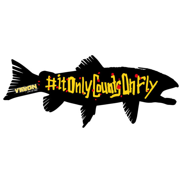Vision It Only Counts Trout Sticker - Guide Flyfishing