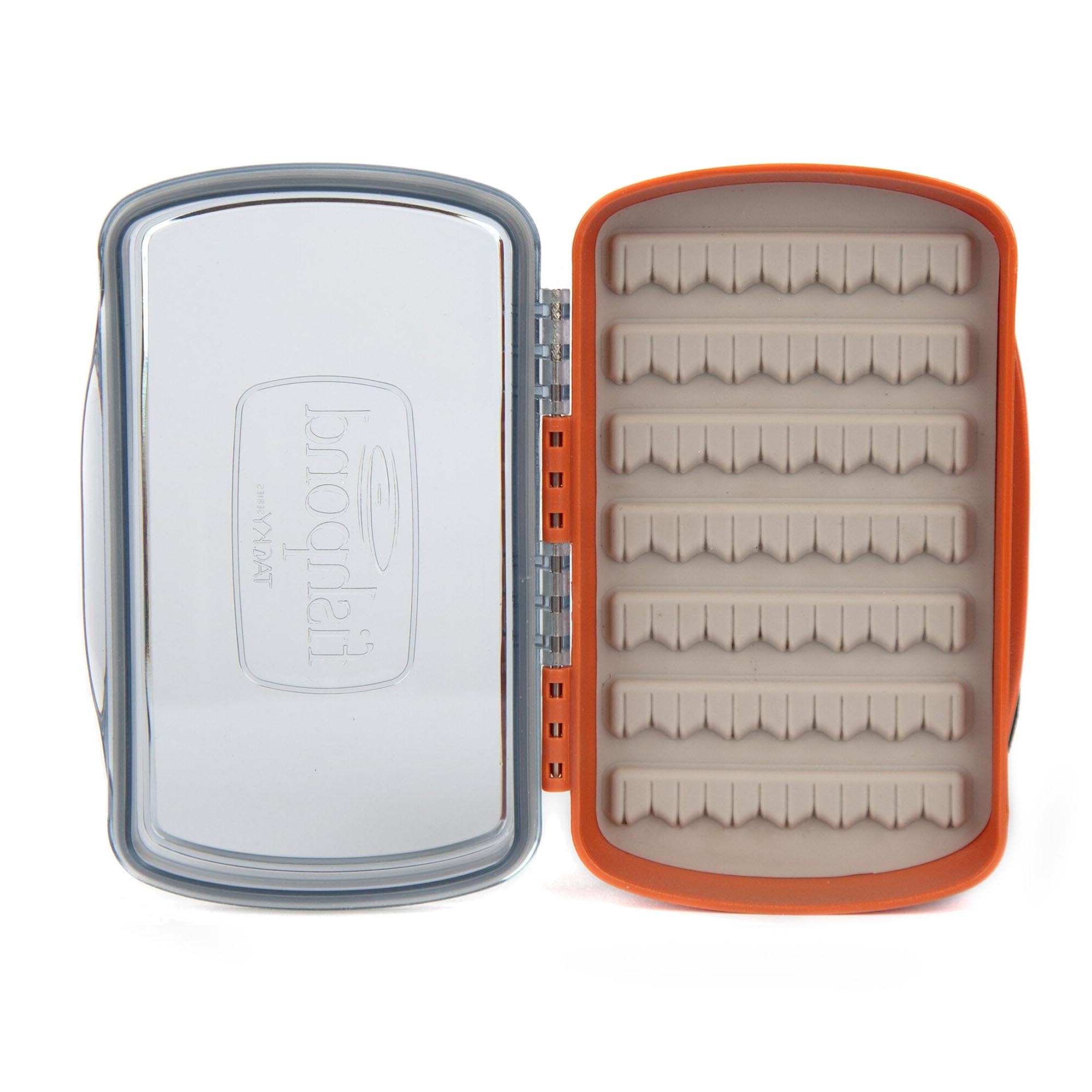 PescadorSmallFlyBox_orange_Closed_0001_PescadorFlyBox_small_open_no_flies copy Tacky Pescador Small Fly Box – Clear - Guide Flyfishing